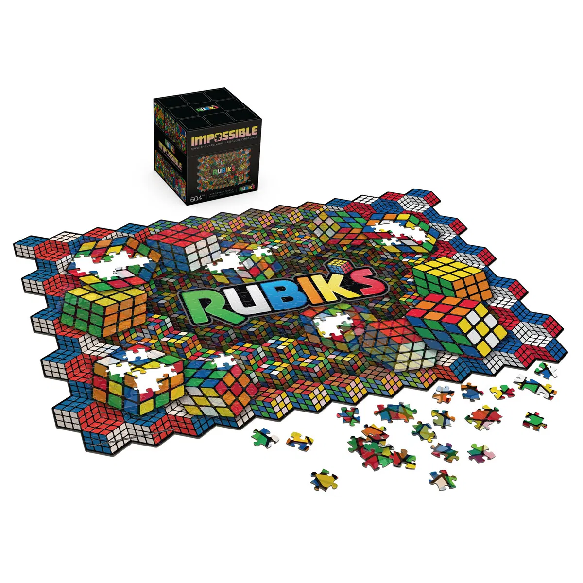 RUBIKS PUSLESPIL 604 BRIKKER
