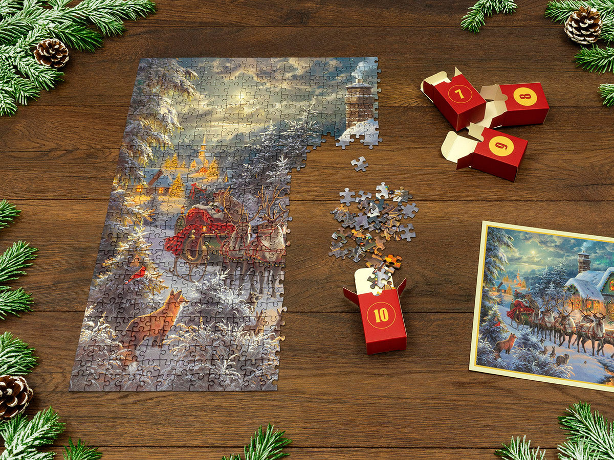 THE JIGSAW PUZZLE ADVENT CALENDAR CHRISTMAS MAGIC 1008
