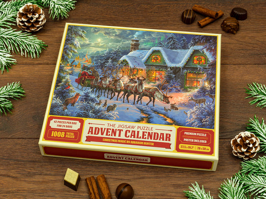 THE JIGSAW PUZZLE ADVENT CALENDAR CHRISTMAS MAGIC 1008