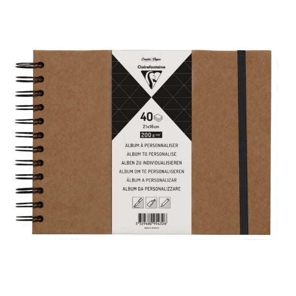 KRAFT HARD COVER ALBUM 21X16 CM 40 ARK