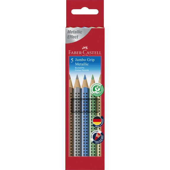 FARVEBLYANT GRIP JUMBO FABER CASTELL 5 STK. METAL