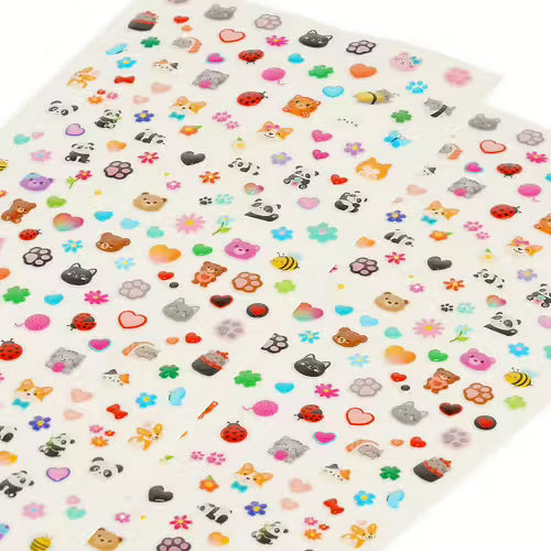 NAIL STICKERS CUTE ANIMALS