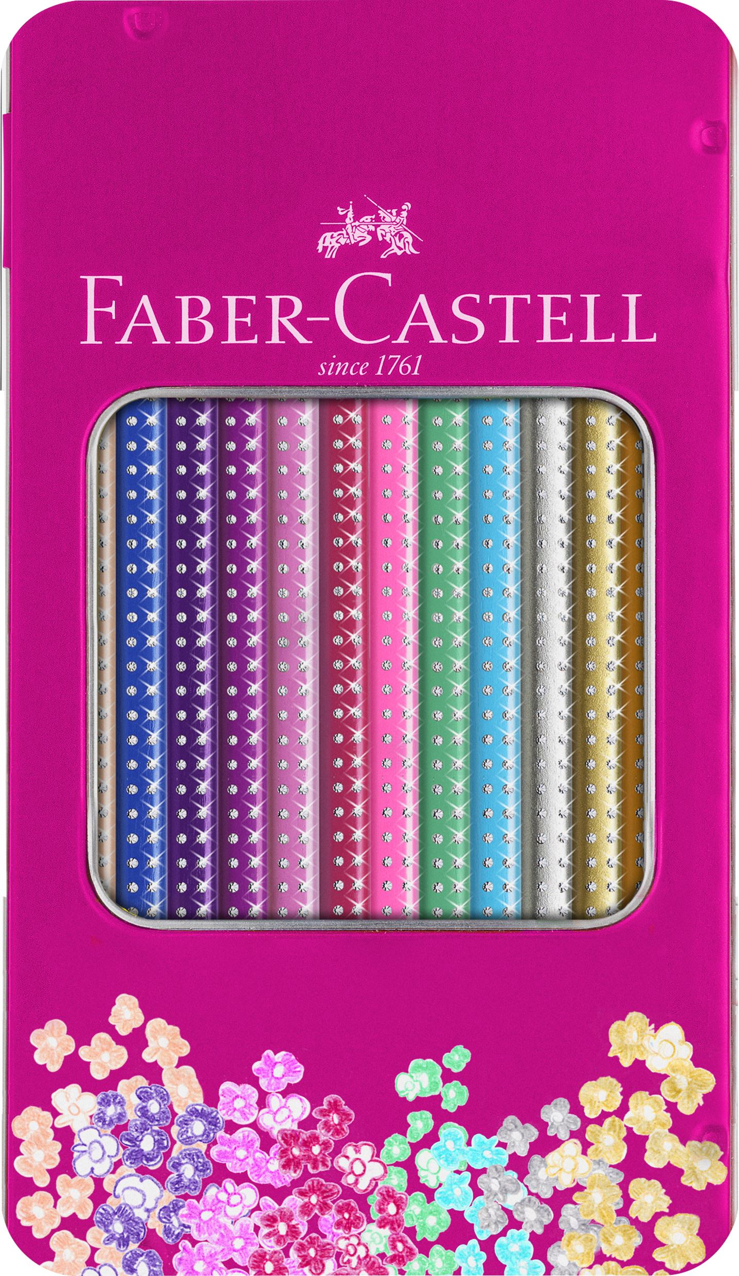 FABER CASTELL SPARKLE I TINÆSKE 12 STK.