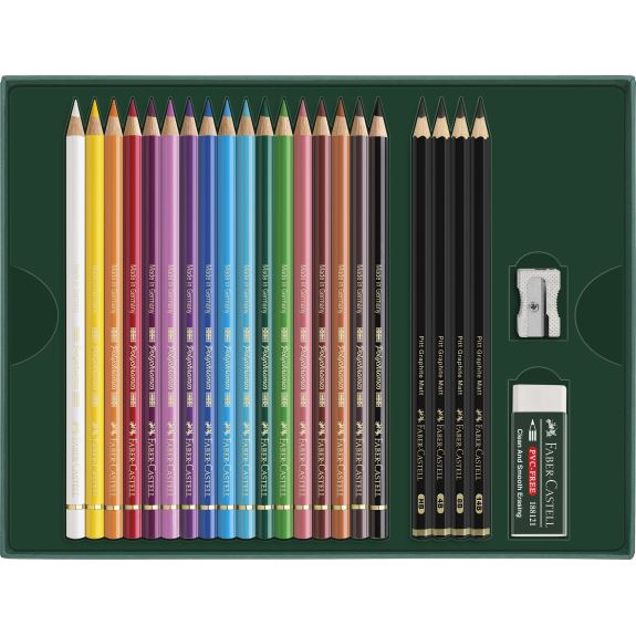 FABER CASTELL POLYCHROMOS & PITT GRAPHITE MATT SET
