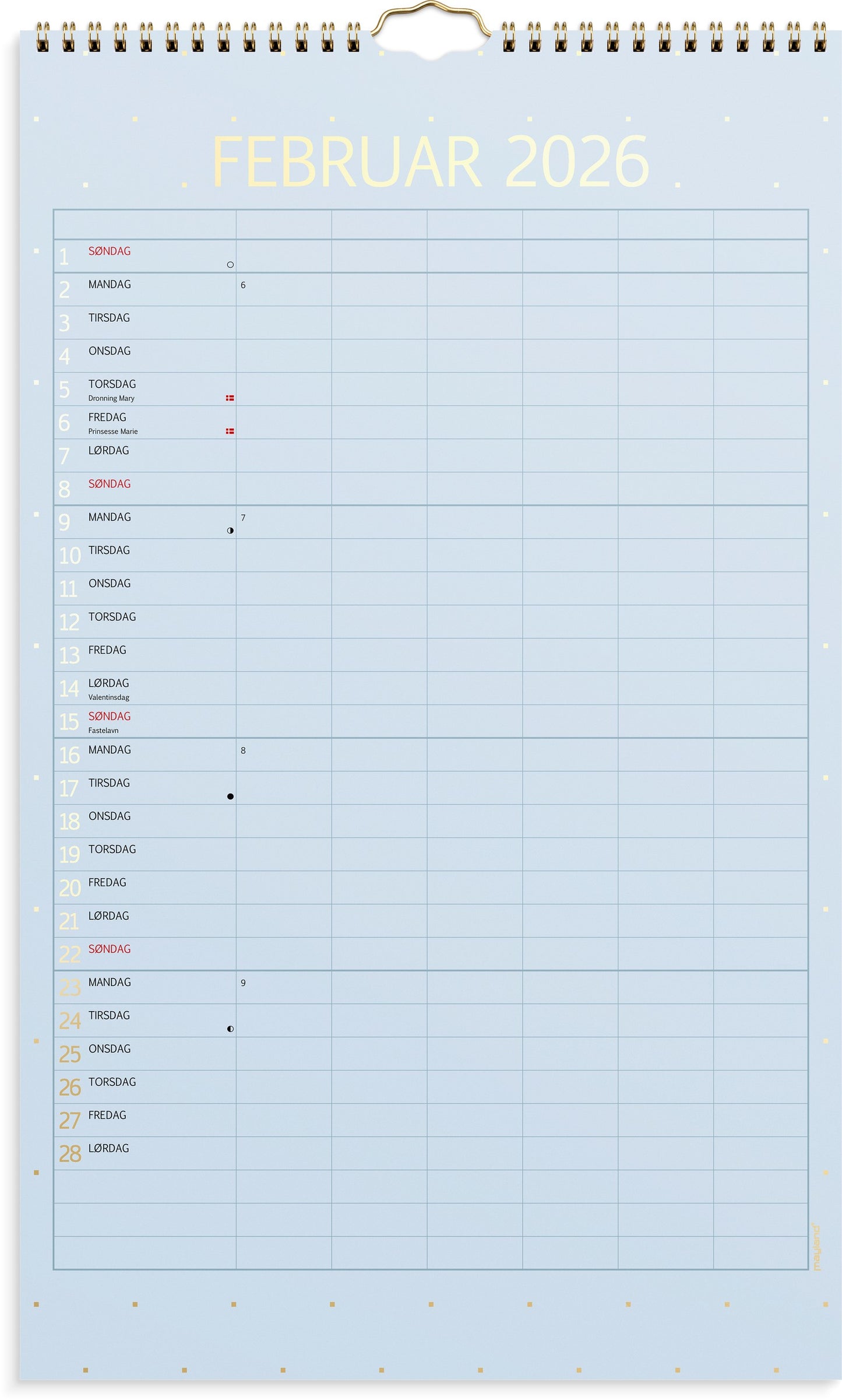 FAMILIEKALENDER COLOR STOR 2026