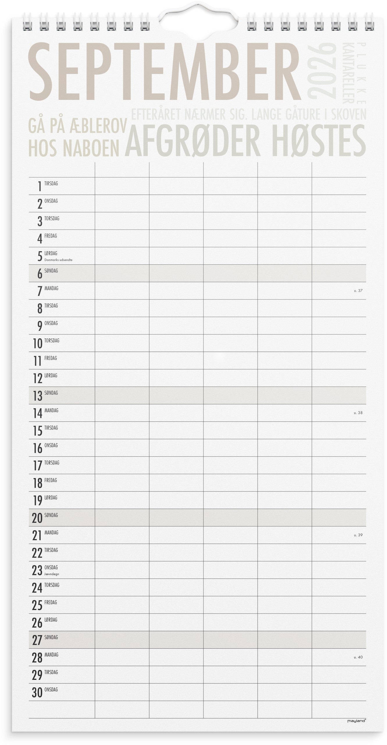 FAMILIEKALENDER TRENDART 2026