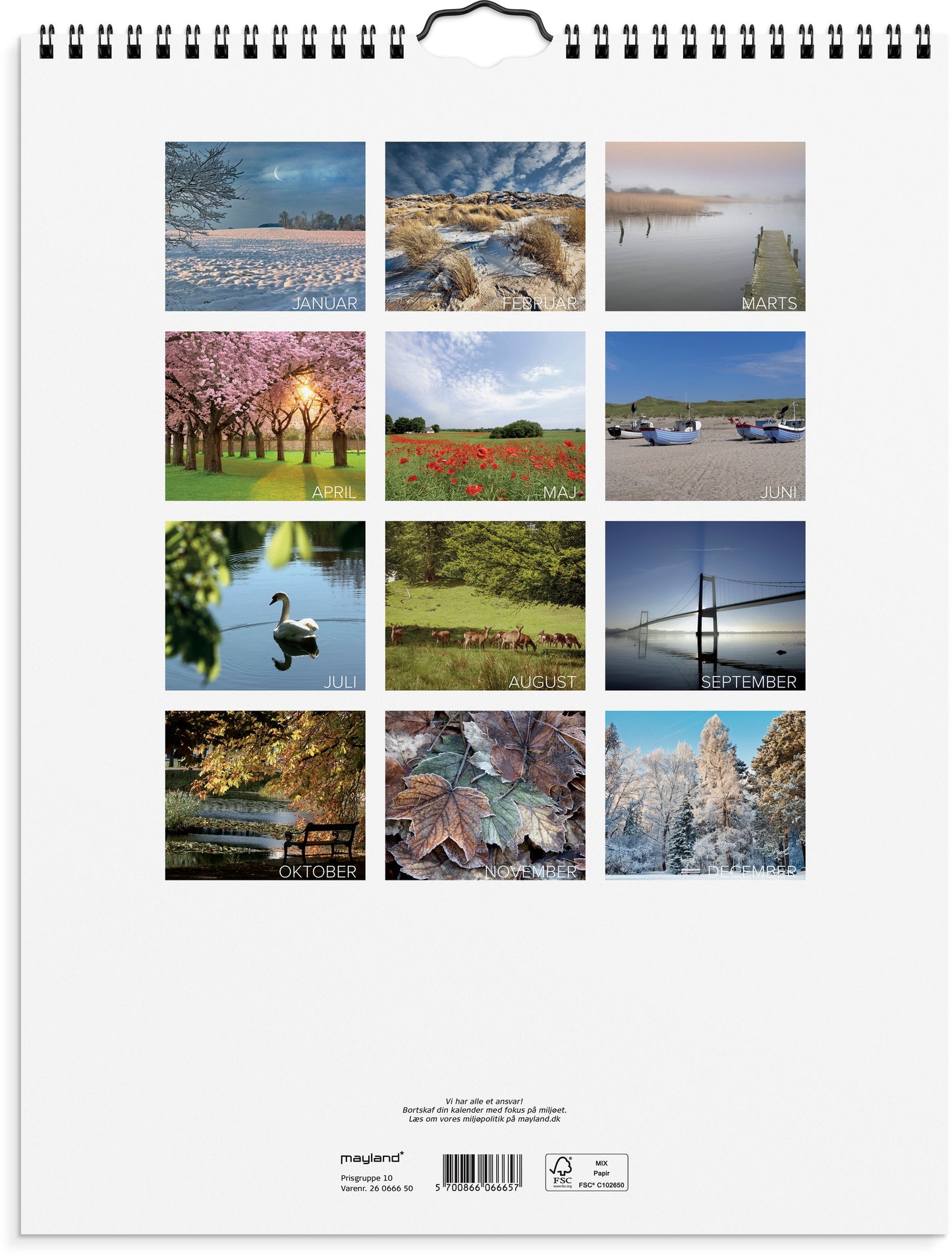 VÆGKALENDER DANSK NATUR 2026