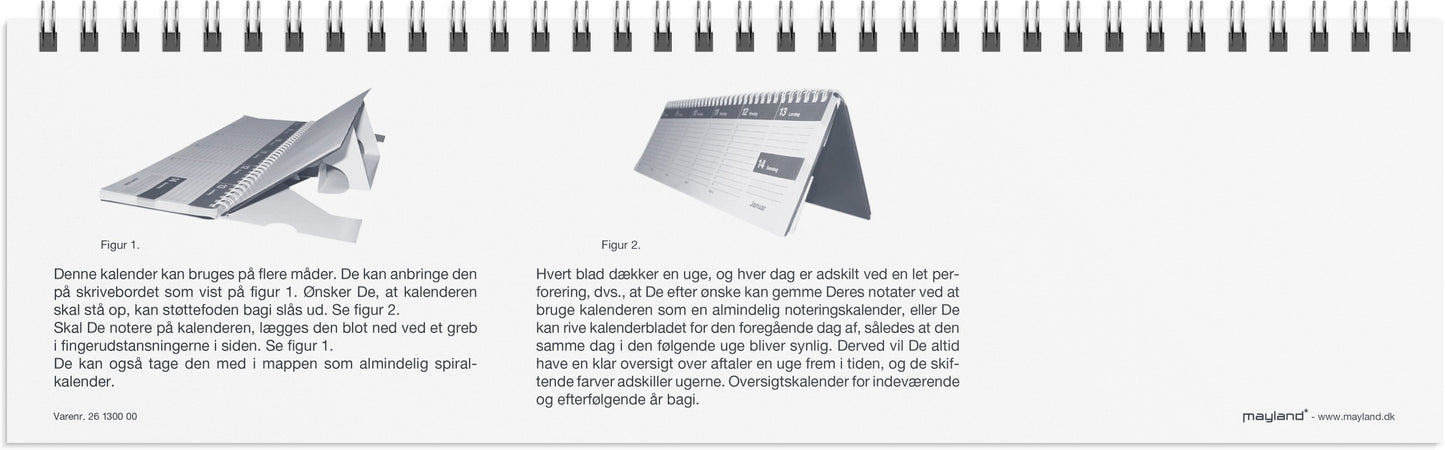 DAG-UGE BORDKALENDER GRÅ PP-PLAST 2026