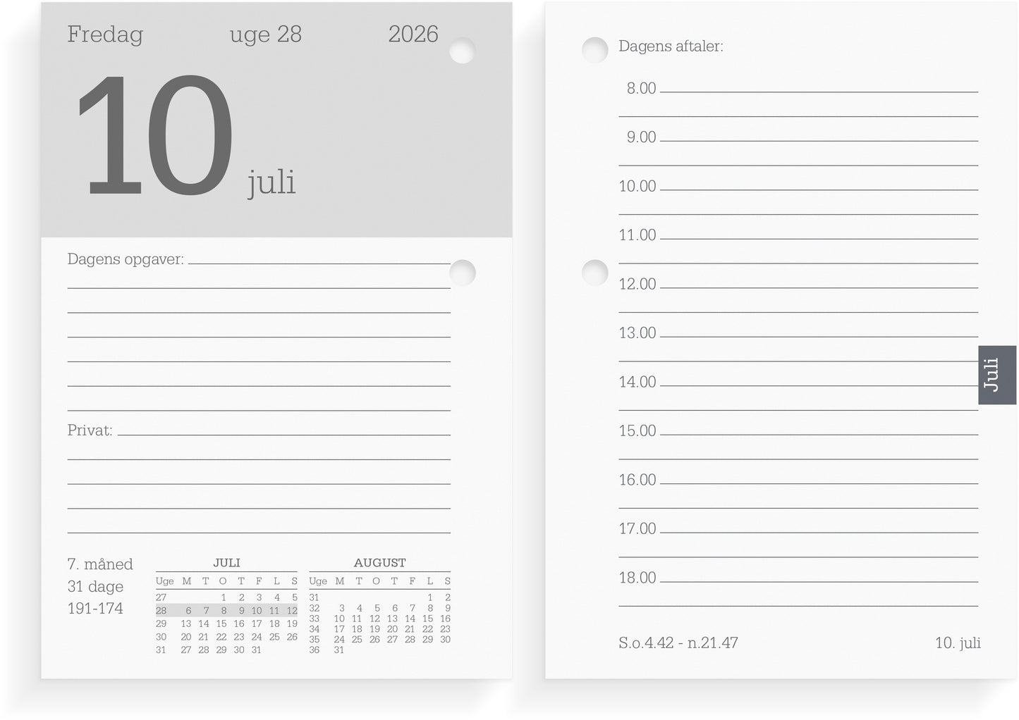 BLOKKALENDER REFILL 2026