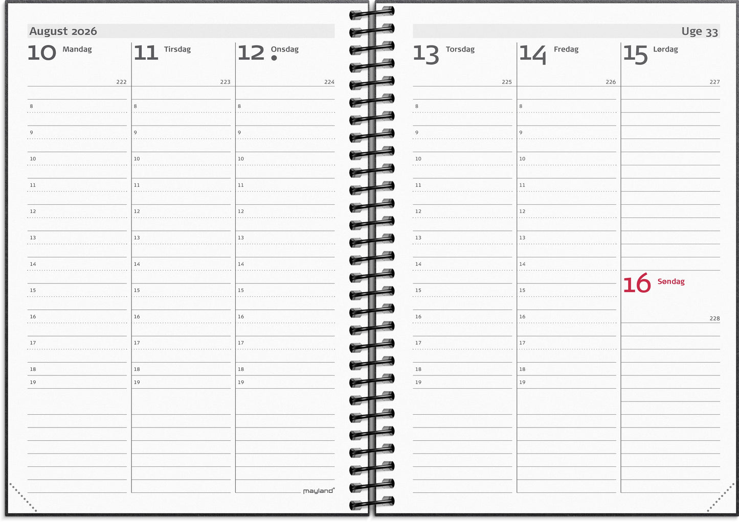 A6 UGEKALENDER HØJFORMAT GENB KARTON 2026
