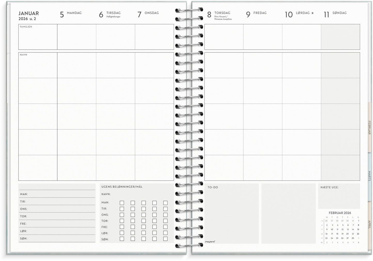 LIFE ORGANIZER FAMILY PLANNER UGEKALENDER 2026