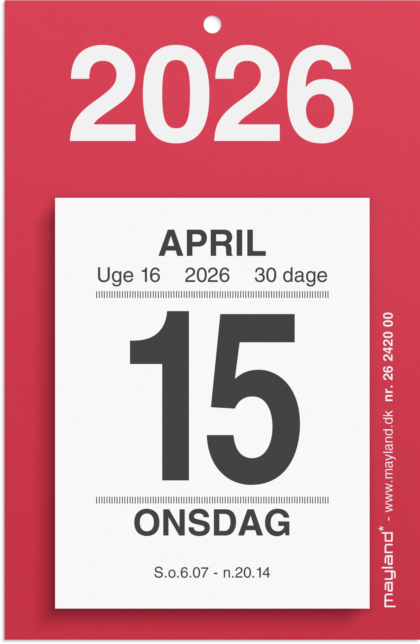 LILLE AFRIVNINGSKALENDER M/BAGSIDETEKST 2026