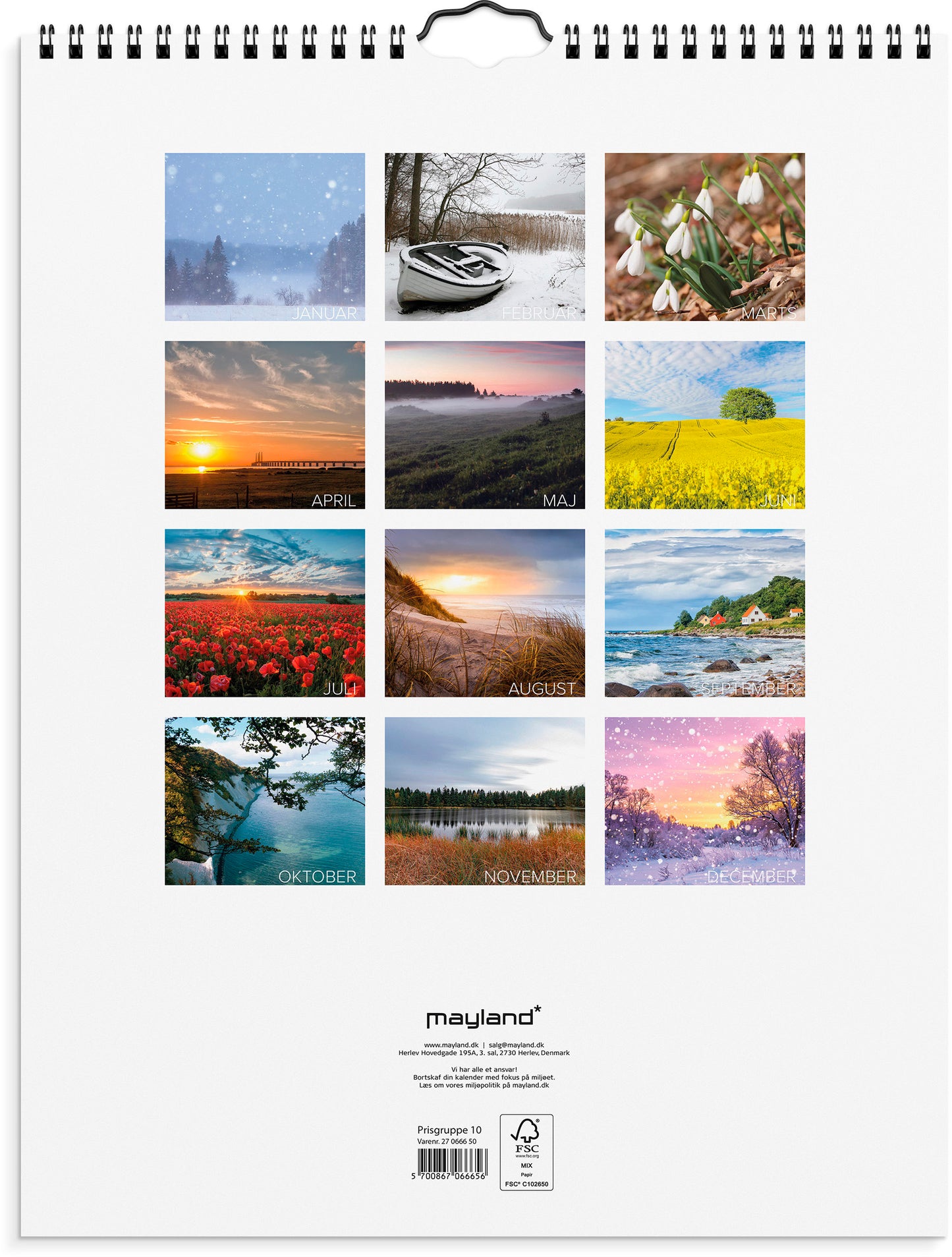 VÆGKALENDER DANSK NATUR 2027