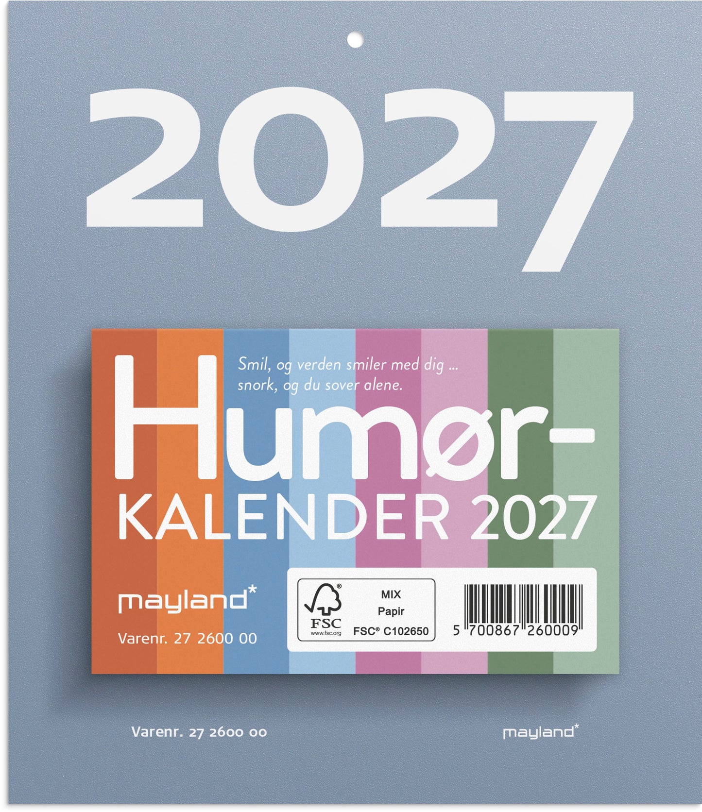 AFRIVNINGSKALENDER HUMØR 2027