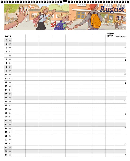 FAMILYPLAN SKOLEÅRSKALENDER 26/27 7 PERSONER