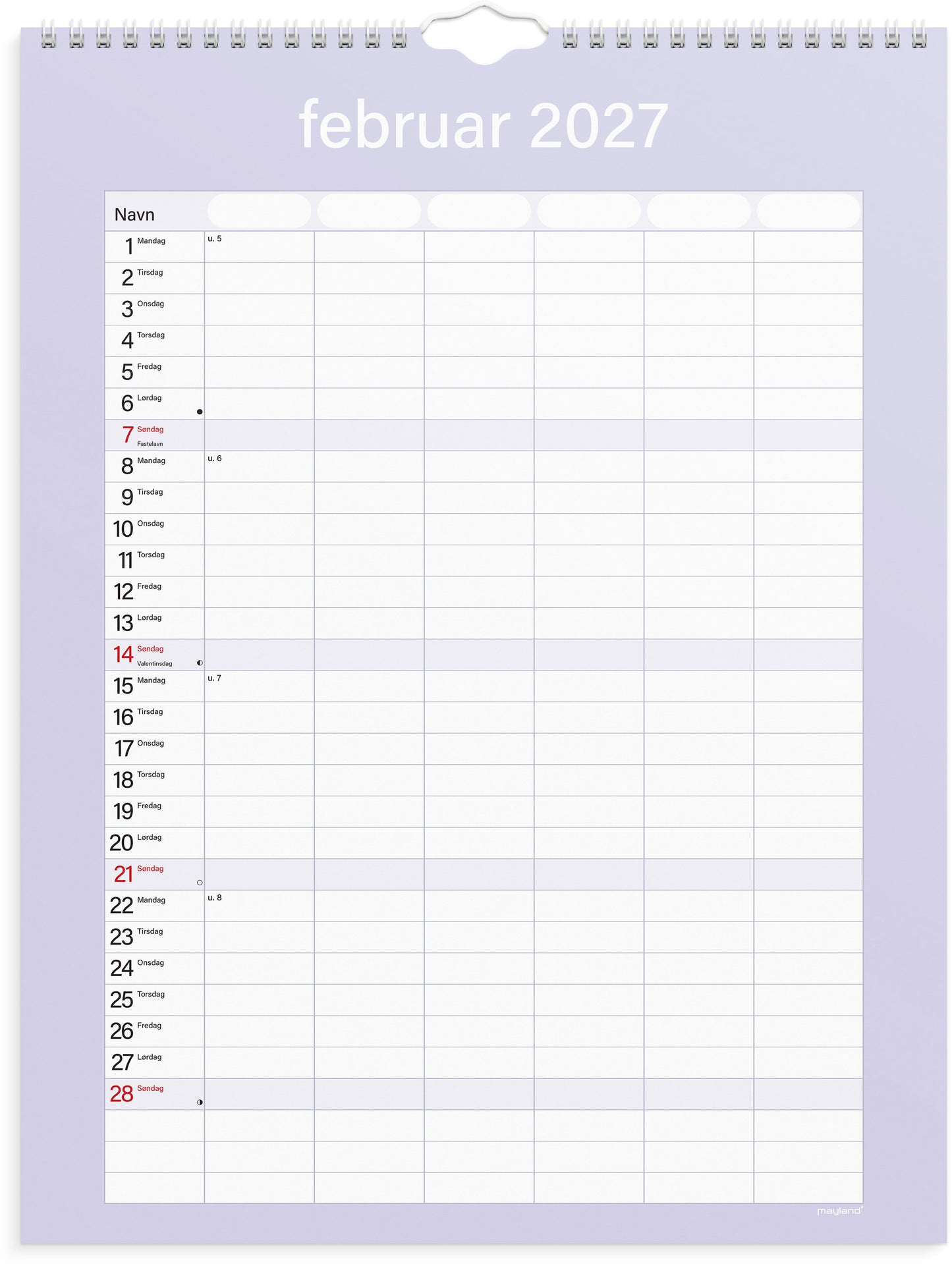 STUDIE FAMILIEKALENDER SIMPLY 2026/2027