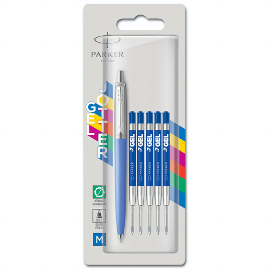 PARKER JOTTER + 5 REFILL BLÅ