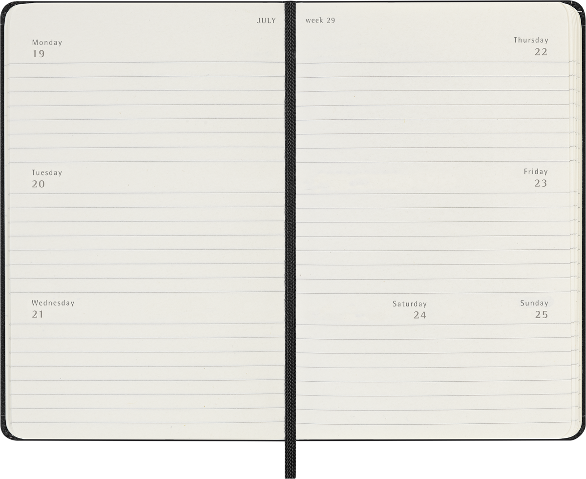 MOLESKINE CLASSIC HARD 12M WEEKLY HORIZONTAL POCKET SORT 2027
