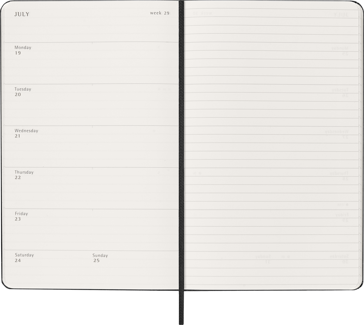 MOLESKINE CLASSIC HARD 12M WEEK NOTE LARGE SORT 2027