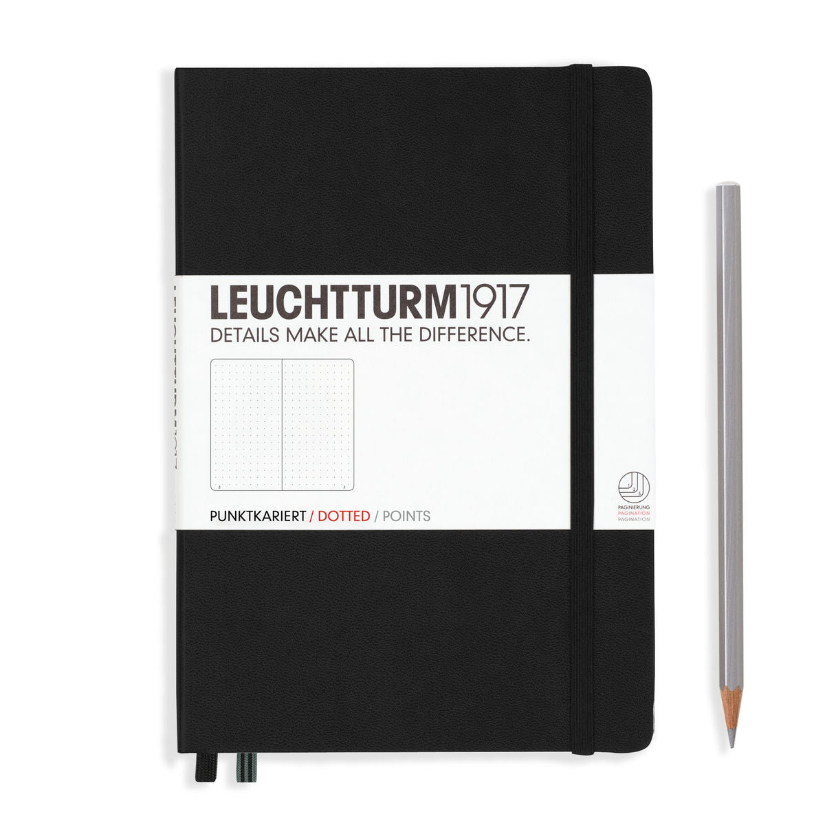 LT1917 NOTESBOG A5 DOTTED BLACK