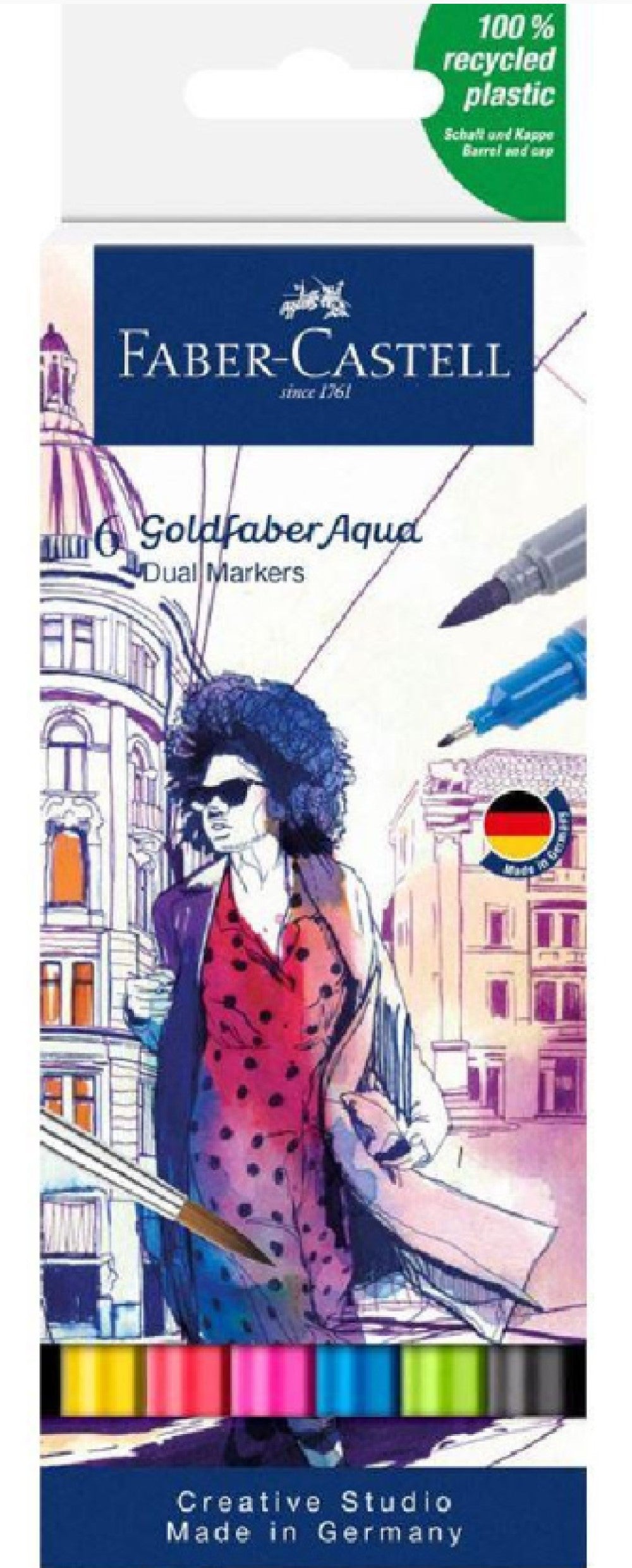 GOLDFABER AQUA DUAL MARKER 6 ASS