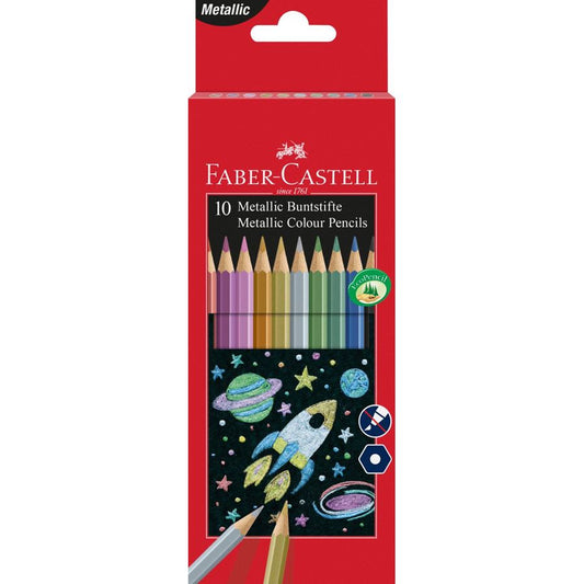 FARVEBLYANT FABER CASTELL METALLIC 10 ASS