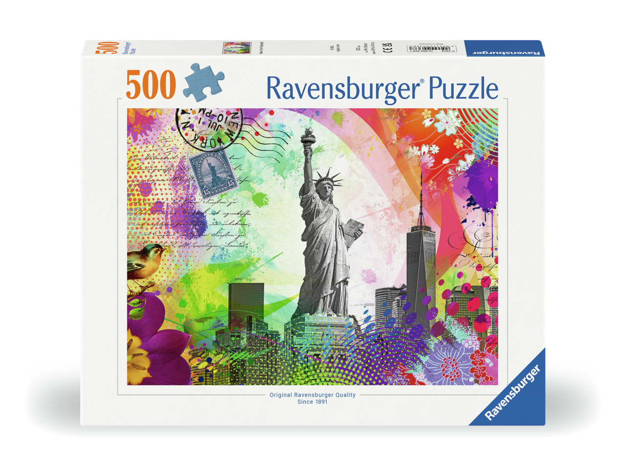 RAVENSBURGER NEW YORK POSTCARD 500 BRIKKER