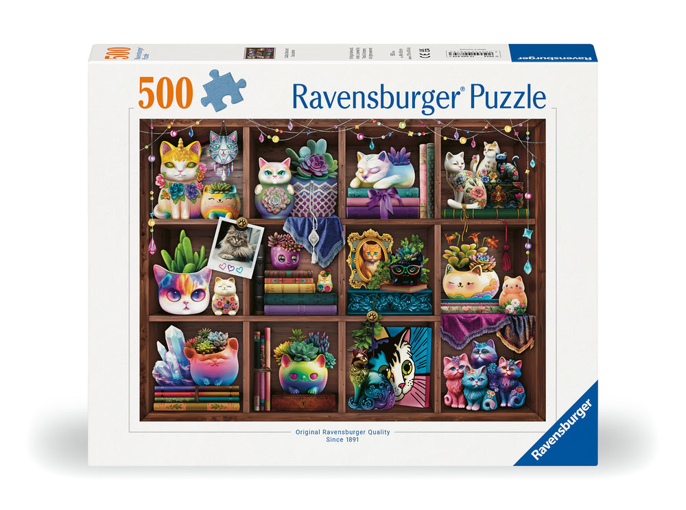 RAVENSBURGER CUBBY CATS AND SUCCULENTS 500 BRIKKER
