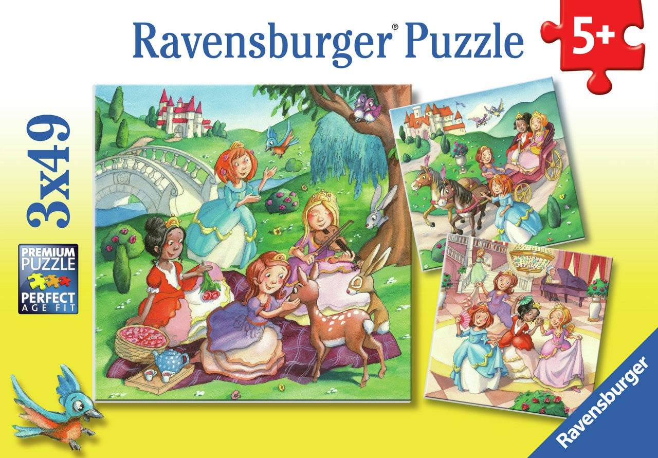 RAVENSBURGER SMÅ PRINSESSER 3 X 49 BRIKKER