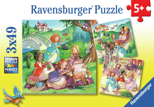 RAVENSBURGER SMÅ PRINSESSER 3 X 49 BRIKKER