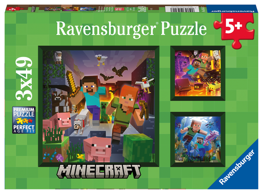 RAVENSBURGER MINECRAFT 3X49 BRIKKER