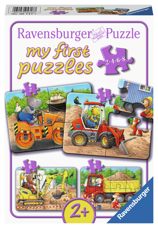 CONSTRUCTION SITE ANIMALS 2/4/6/8 BRIKKER