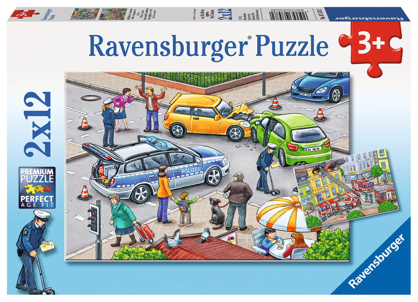 RAVENSBURGER BLUE LIGHTS ON THE WAY 2X12 BRIKKER