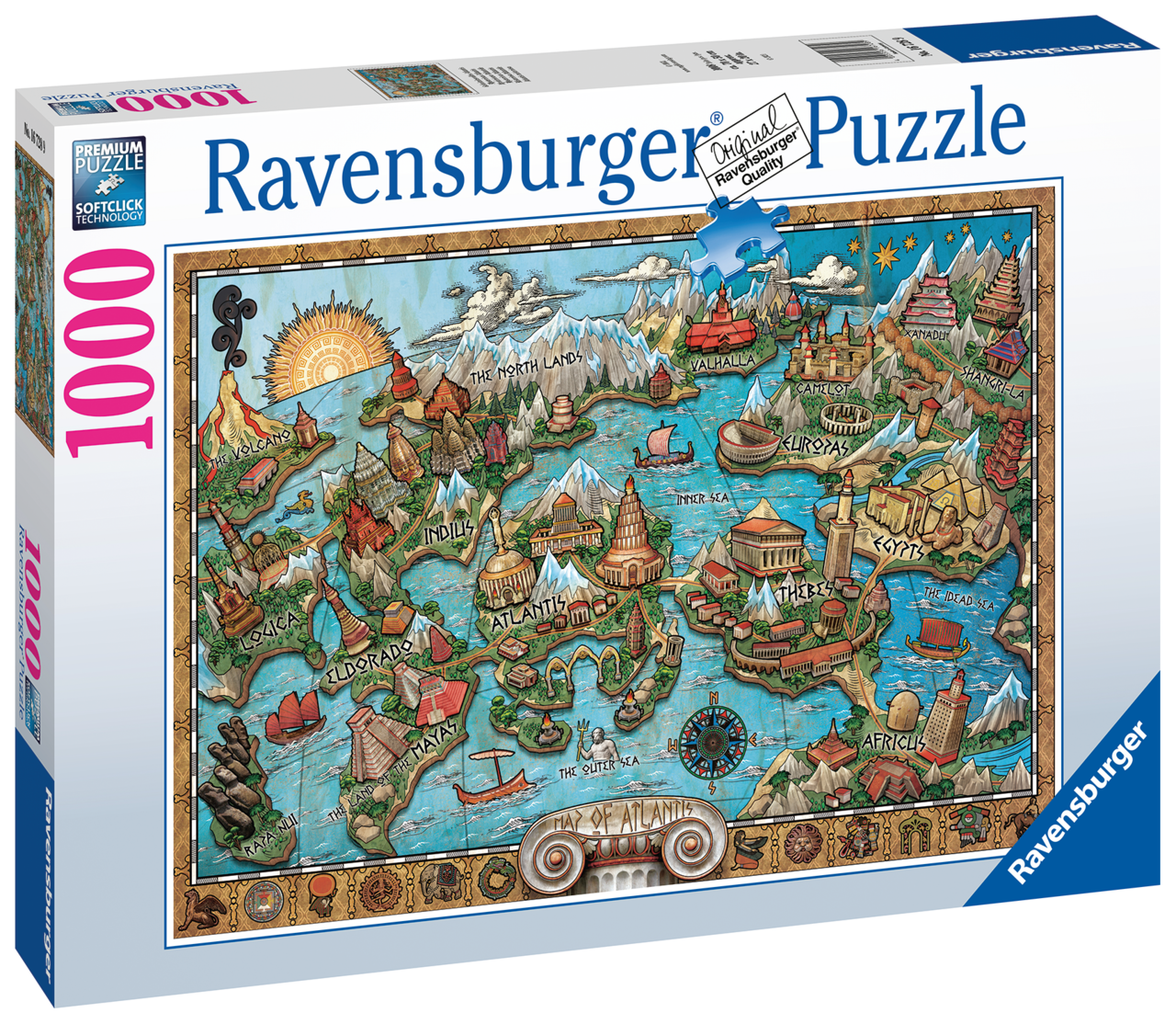 RAVENSBURGER MYSTERIEUS ATLANTIS 1000 BRIKKER