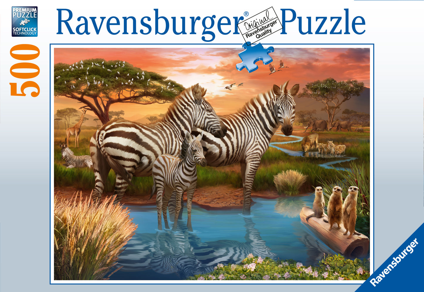 RAVENSBURGER ZEBRA VED VANDHUL 500 BRIKKER
