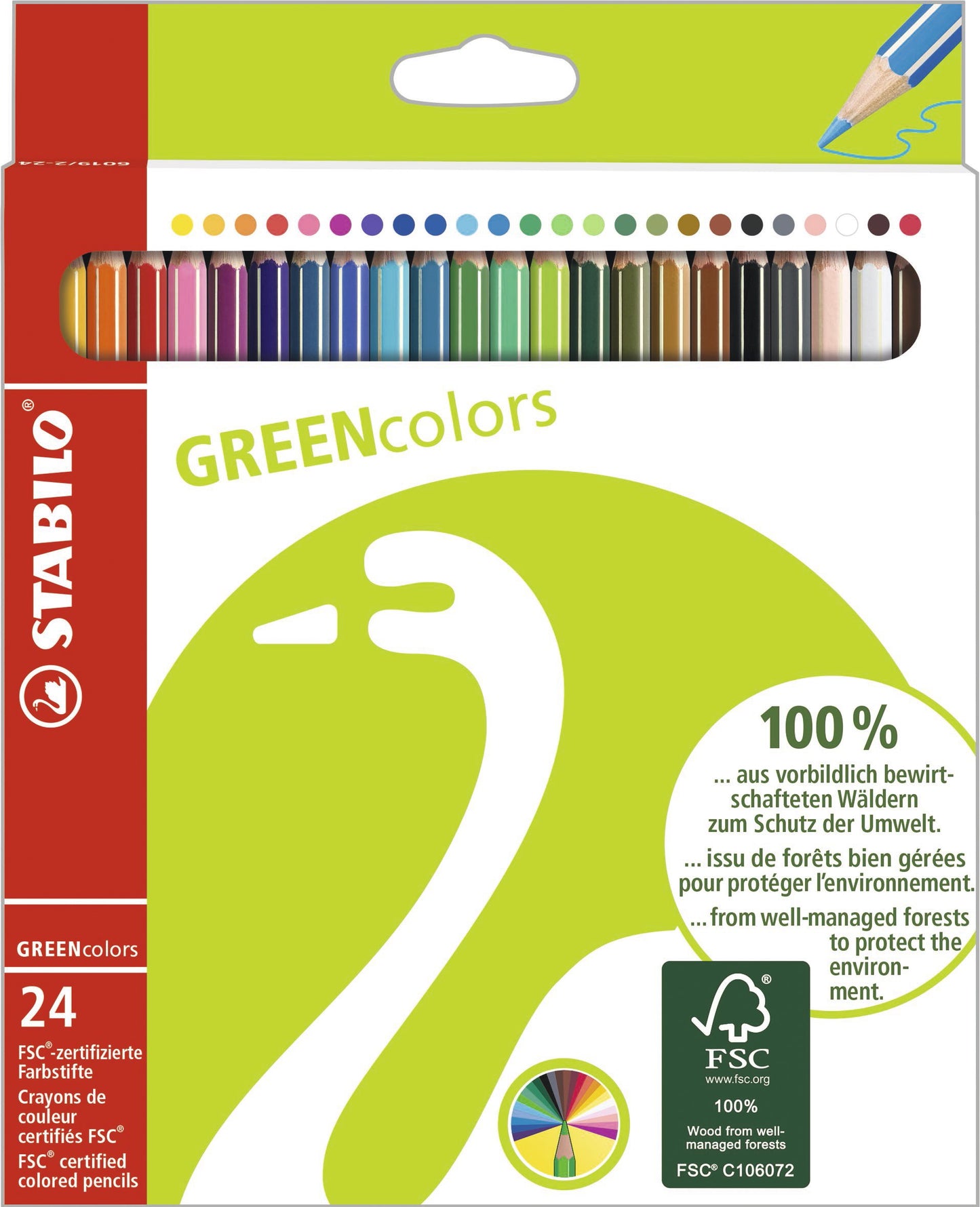 STABILO GREENCOLORS 24 STK.