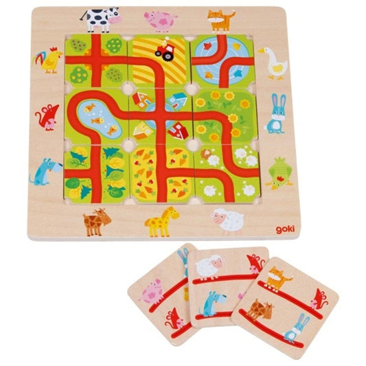 GOKI PUZZLE GAME FIND THE WAY AT THE FARM 30 BRIKK