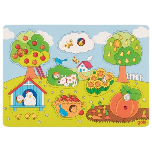 GOKI BACKGROUND PUZZLE IN THE GARDEN