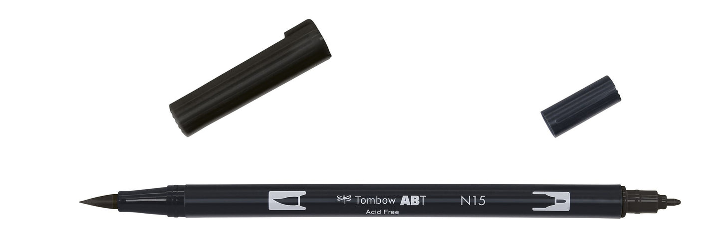 MARKER TOMBOW ABT DUAL BRUSH N15 BLACK