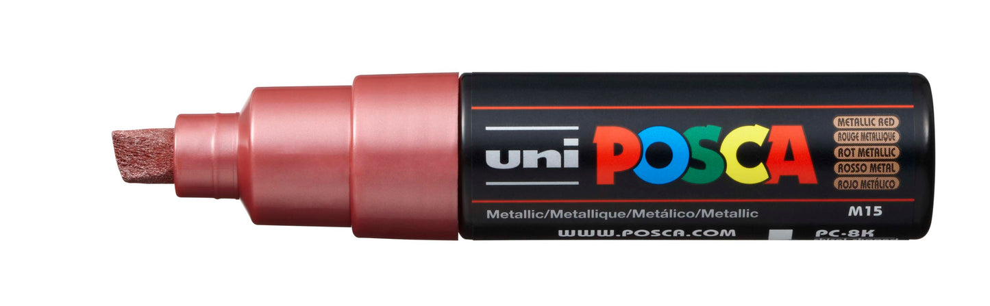 PAINTMARKER UNI POSCA PC-8K METALLIC RØD