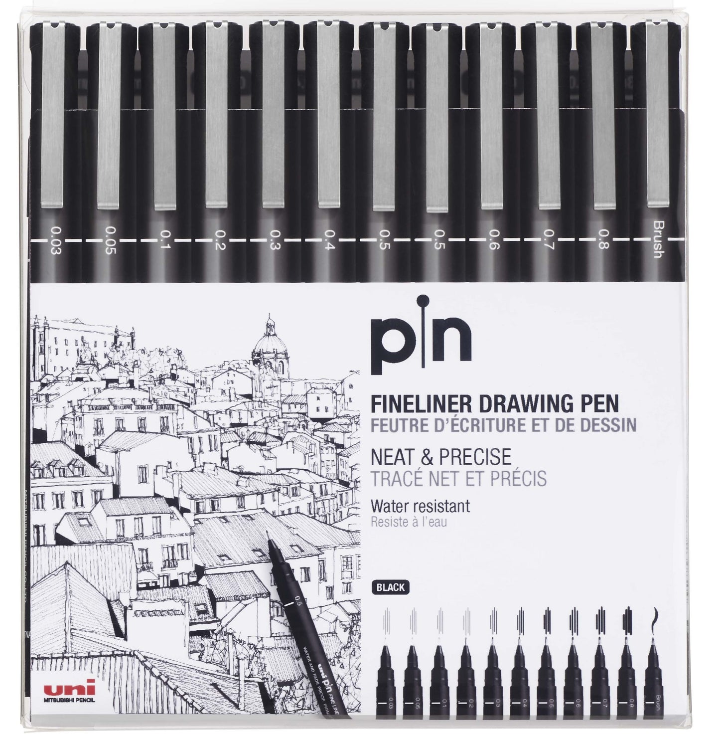 UNI PIN ETUI 12 STK