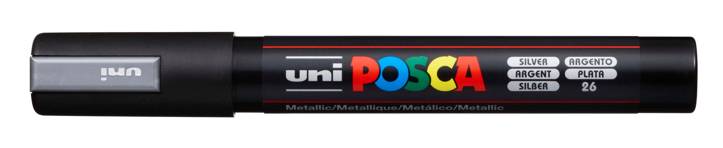 PAINTMARKER UNI POSCA PC-5M SØLV