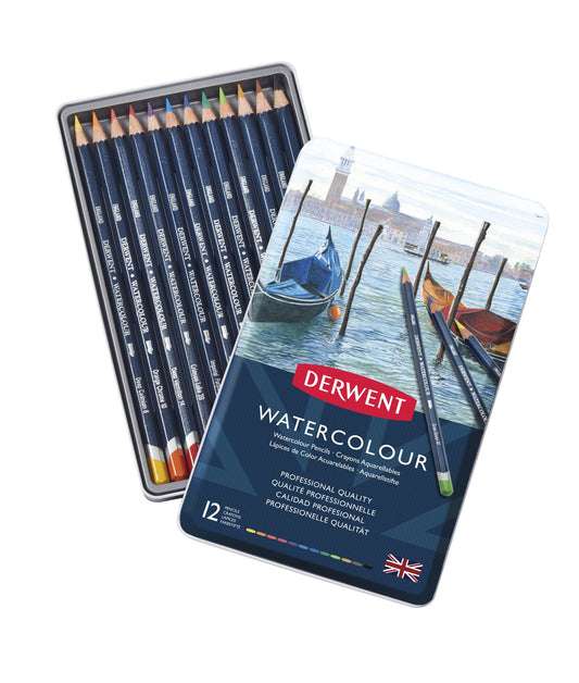 DERWENT WATERCOLOUR FARVEBLYANT 12 STK.