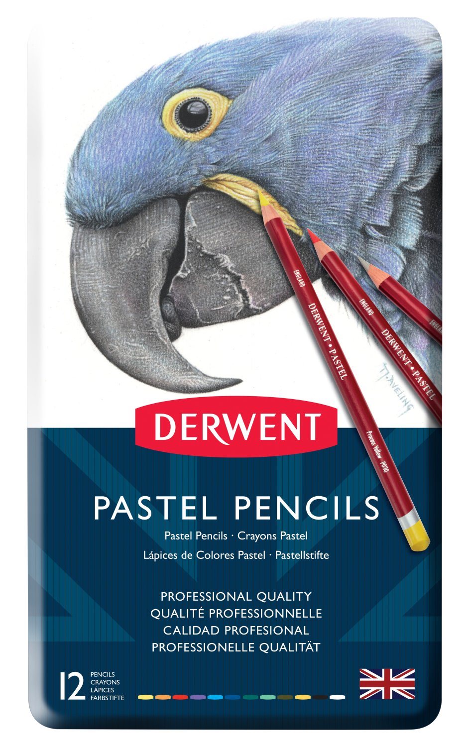 BLYANT DERWENT PASTEL 12 STK METALÆSKE