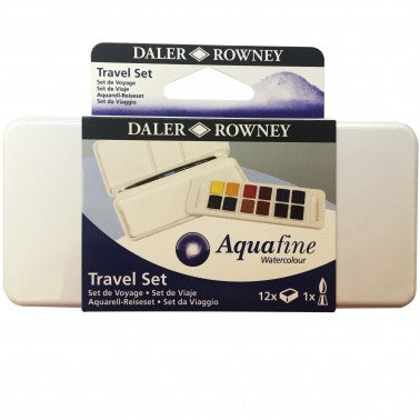 DALER ROWNEY AQUAFINE AKVAREL 12 FARVER REJSESÆT
