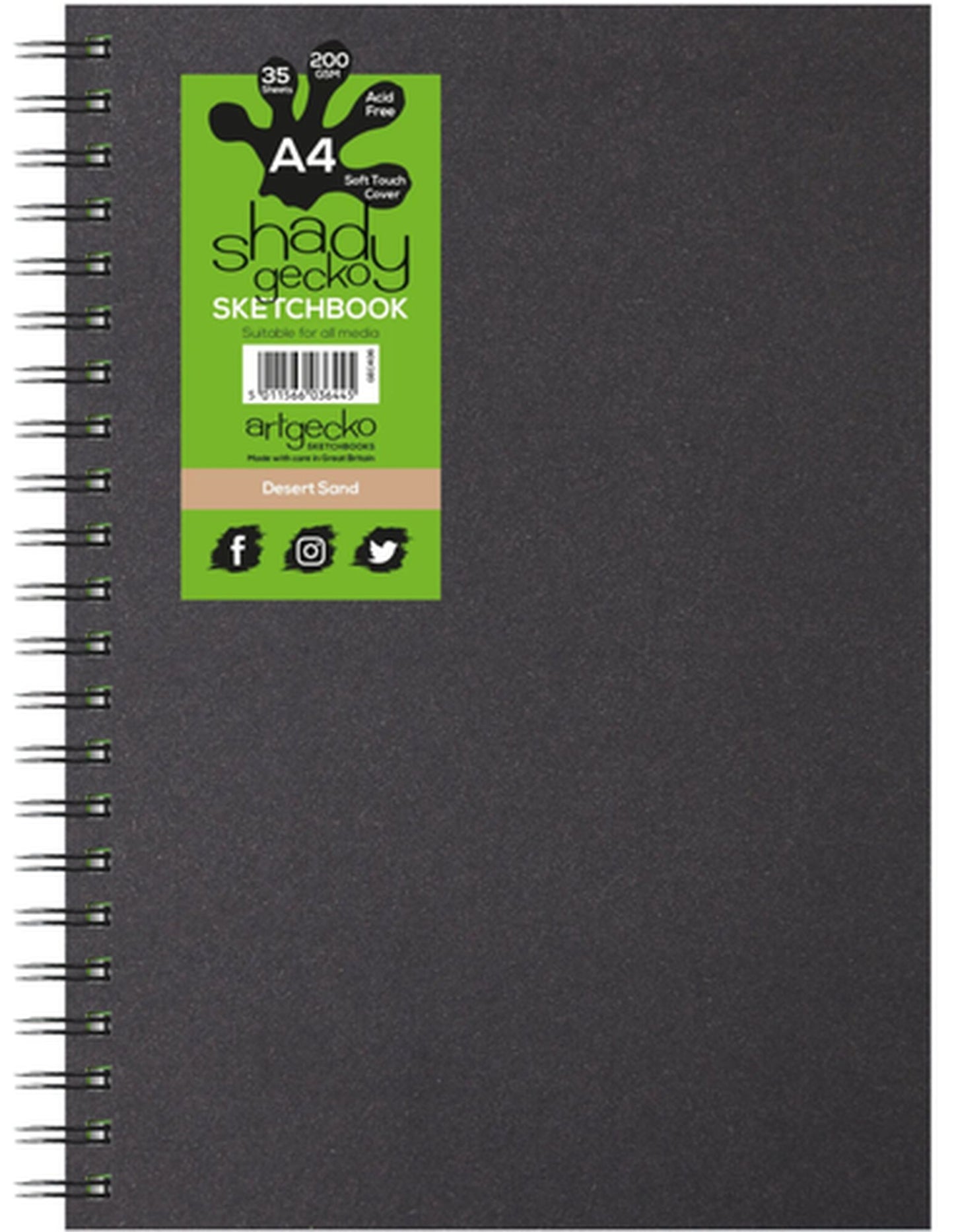SKETCH BLOK A4 SANDFARVEDE SIDER SHADY GECKO
