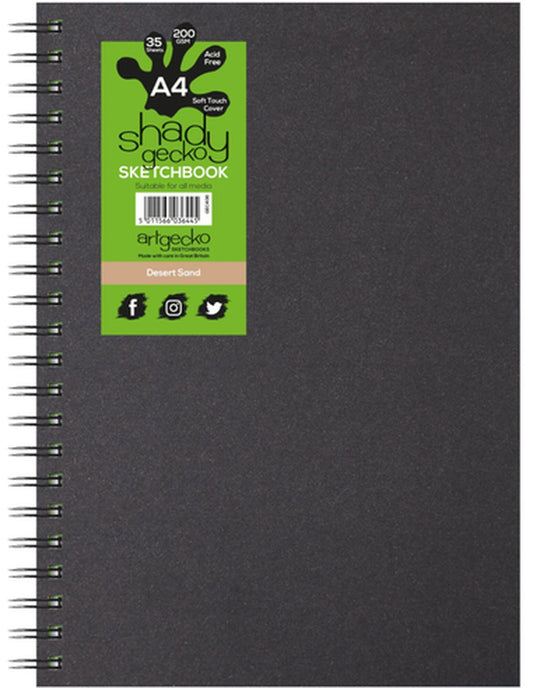 SKETCH BLOK A4 SANDFARVEDE SIDER SHADY GECKO