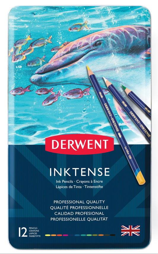 DERWENT INKTENSE 12STK METALÆSKE