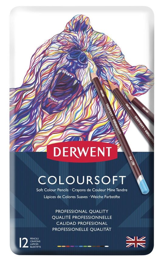 DERWENT COLOURSOFT FARVEBLYANT 12 STK