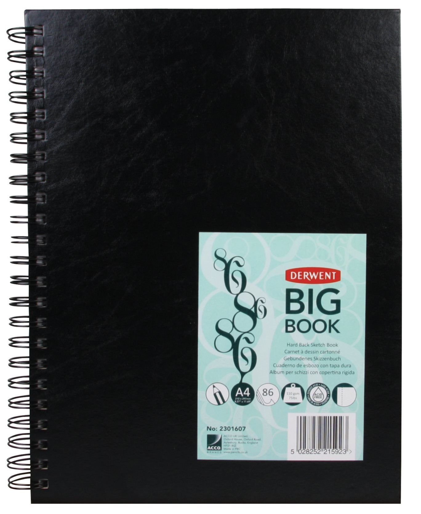 DERWENT SKITSEBOG BIGBOOK WIRE-O A4